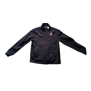 Nike Bauer Mens Hockey Canada Softshell Jacket Black Full Zip Fleece Lined Small